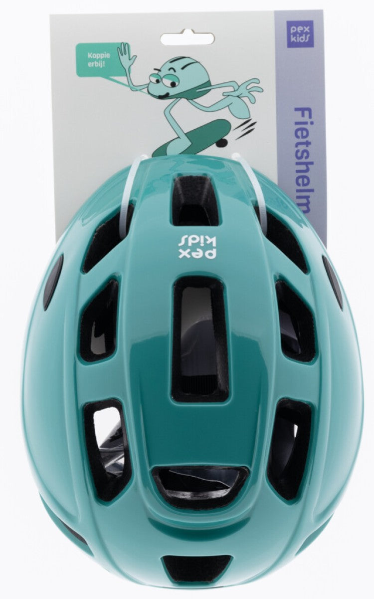 Afbeelding laden in galerijviewer, Pexkids kinderhelm in-mold 52-56cm turquoise
