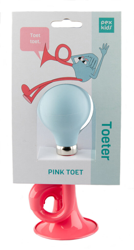 Load image into Gallery viewer, Fietshoorn lokken pexkids - roze met groene bal
