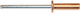 Pgb-europe pgb-fasteners | blindklinknagel din 7337a ø 4,00x10 cu st | 500 st 07337ar07004000103