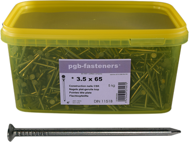 Pgb-europe pgb-fasteners | nagel plat kop d.1151b ø 2,70x50 (emmer) 000npk00000270050m