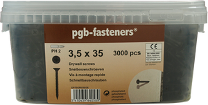 Pgb-europe pgb-fasteners | snelbouwschr. 3,5x25 gefosf em 4000 | 4000 st gp70gp035025