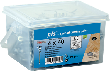 Pgb-europe pgb-fasteners | spaanplaatschroef pfs tx25 ø 5x60 zn emmer | 195 st - gz6twp050060