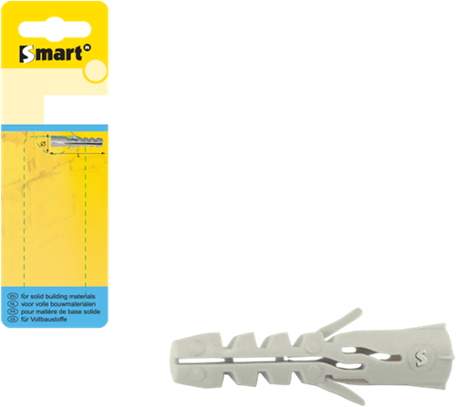 Pgb-europe smart | nylon plug s zndr boord ø 6x30 grijs | 30 st sm000pn00060030h