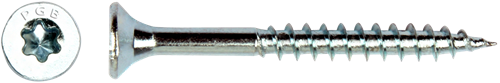 Pgb-europe pgb-fasteners spaanplaatschroef vzk-t deeldraad snijpunt verzonken kop ø4,0x45 zn tx20 | 200 st | pgwvtg001004000453