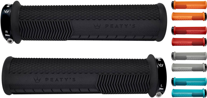 Load image into Gallery viewer, Peaty's monarch grips knurl lock-on handlebar grips
