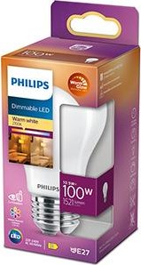 Cargue la imagen en el visor de la galería, Philips led lamp mat - 100 w - e27 - dimbaar warmwit licht

