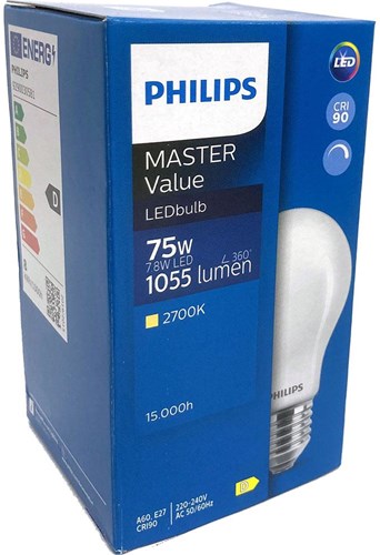 ギャラリービューアに画像をロードする, Philips led gls e27 7,8-75w 2700k filament mat dimbaar - led3792
