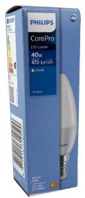 Laden Sie das Bild in Galerie -Viewer, Philips led kaars e14 5-40w 2700k mat - led3319
