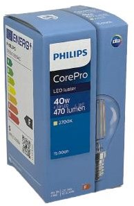 ギャラリービューアに画像をロードする, Philips led kogel e14 4,3-40w 2700k filament helder - led3738
