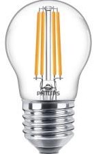 ギャラリービューアに画像をロードする, Philips led lamp - kogellamp met e27 fitting - warmwit licht: 2700k - 60w - helder glas
