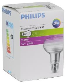 Laden Sie das Bild in Galerie -Viewer, Philips led r80 e27 8-100w 2700k - led3313
