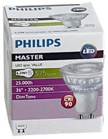 Afbeelding laden in galerijviewer, Philips led spot gu10 6,2-80w dimtone - led3451
