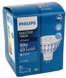 Chargez l'image dans la visionneuse de la galerie, Philips led spot gu5.3 12v 7,5-50w 2700k dimbaar - led3552
