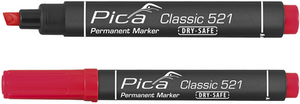 Pica 521 40 permanent marker | 2-6mm | beitel | rood | 10 stuks - pi52140