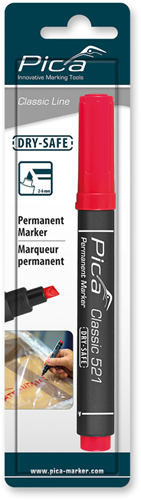 Pica 521 40 permanent marker | 2-6mm | beitel | rood | blister - pi52140sb
