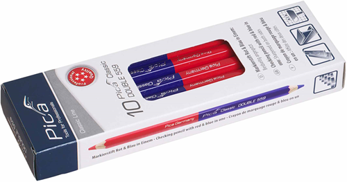 Load image into Gallery viewer, Pica 559 dubbel potlood rood blauw | 17,5cm | 10 stuks - pi559-10
