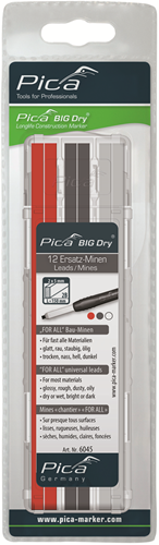Pica 6045 big dry vulling | rood, grafiet, wit | blister - pi6045sb