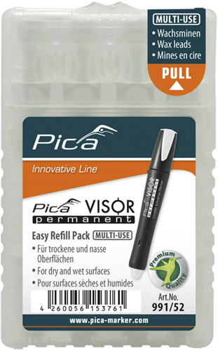 Afbeelding laden in galerijviewer, Pica 991 52 visor permanent navulling | wit - pi99152
