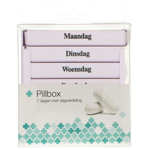 Jvdl pillendoos week 4 vakken per dag wit