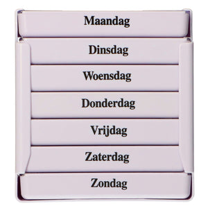 Jvdl pillendoos week 4 vakken per dag wit