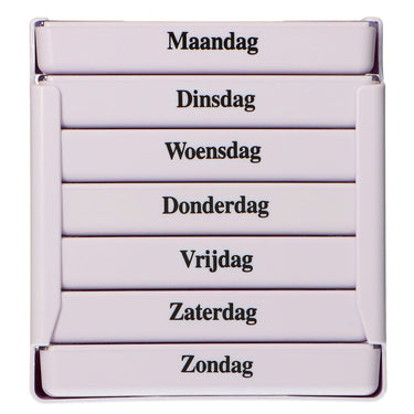 Jvdl pillendoos week 4 vakken per dag wit