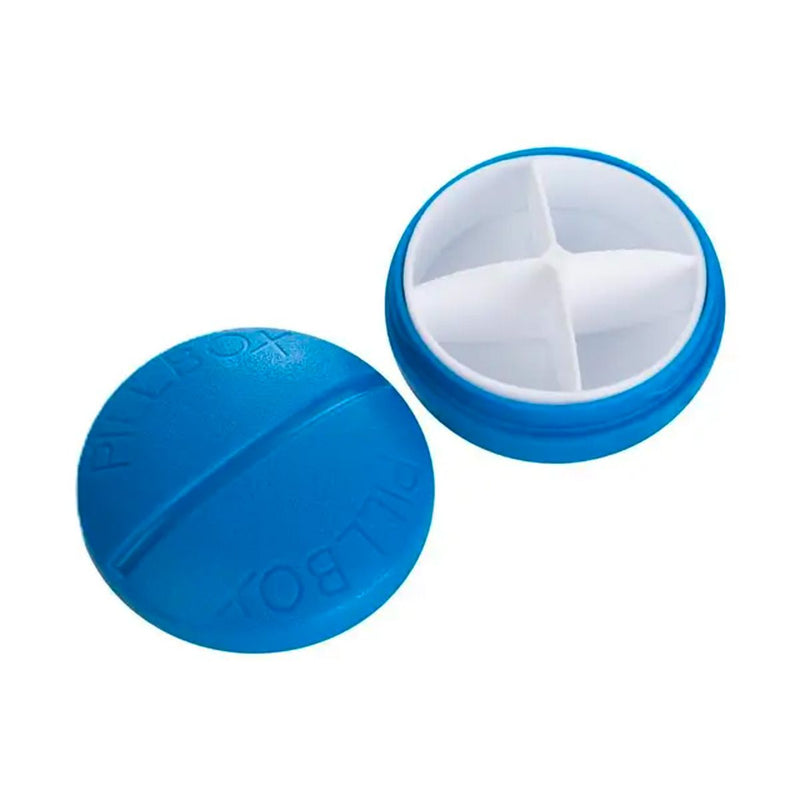 Load image into Gallery viewer, Jvdl pillendoos pillbox 4 vakken blauw
