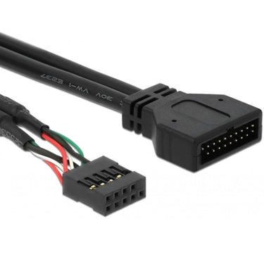 Delock usb 2.0 > 3.0 header adapter (zwart, 0,3 meter)