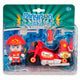 Famosa pinypon - brandweermotor met brandweerman