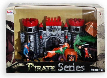Bongers speelgoed piraten kasteel speelset, inclusief 3 speelfiguren