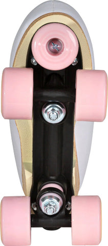 Classic adjustable rolschaatsen junior wit roze maat 31 34