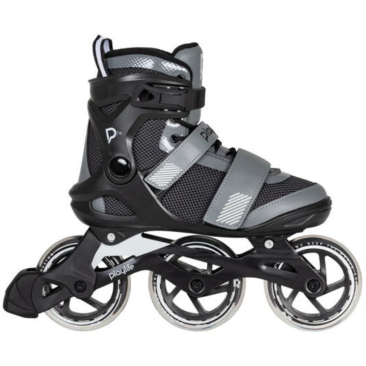 Playlife gt 110 fitness inlineskates zwart grijs maat 43