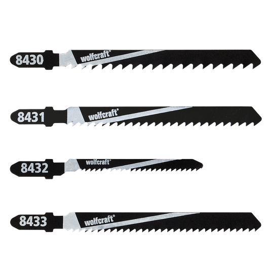 Wolfcraft set decoupeerzaagbladen | t-schacht | 10-delig | 1 set - 8430000