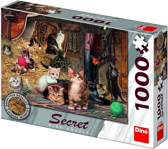 Dinotoys dino puzzel - kittens met verborgen geheimen - 1000 stukjes