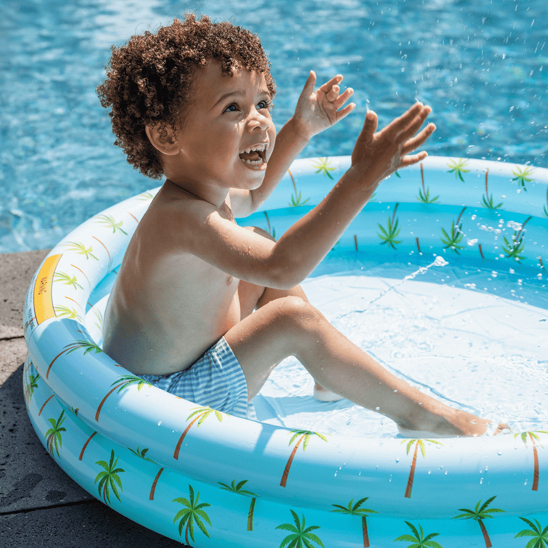 Load image into Gallery viewer, Palm paradise | blauw baby zwembad ø 100 cm
