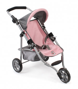Bayer chic poppenbuggy jogging lola (grijs lichtroze)