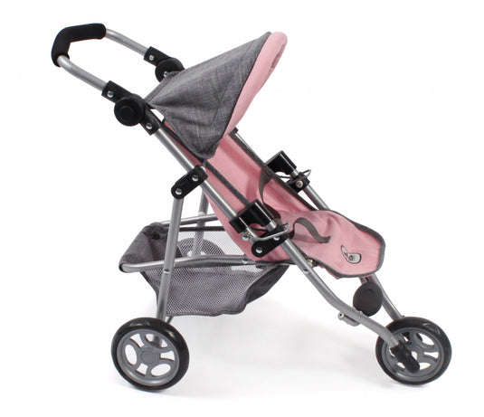 Bayer chic poppenbuggy jogging lola (grijs lichtroze)
