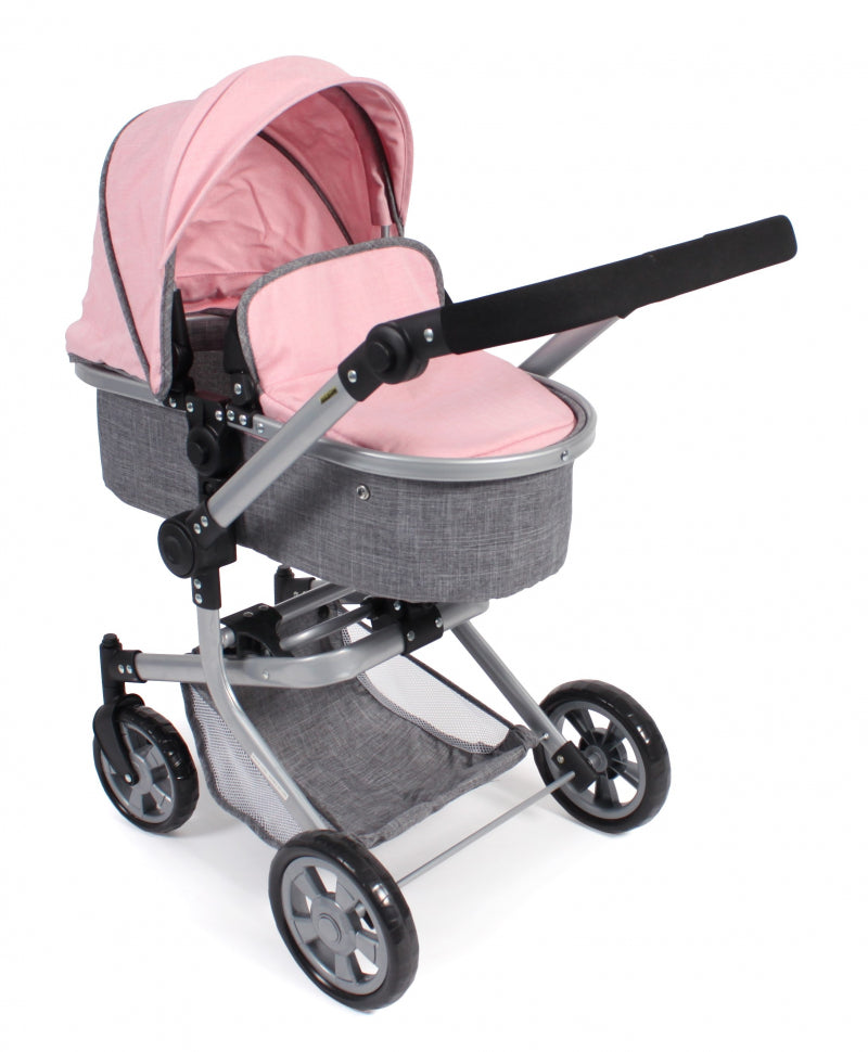 Load image into Gallery viewer, Bayer chic poppenwagen mika combi (grijs lichtroze)
