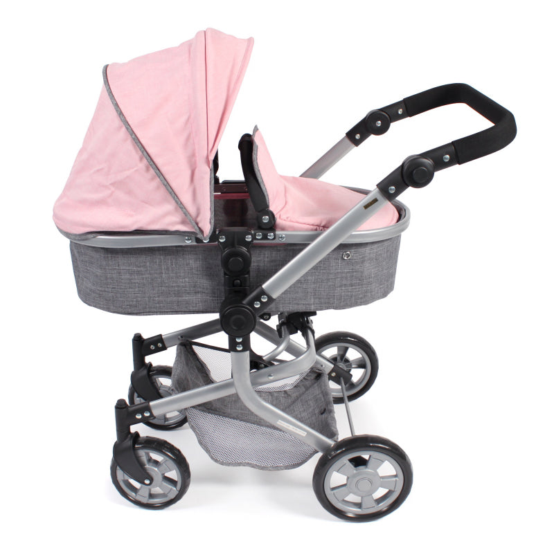 Load image into Gallery viewer, Bayer chic poppenwagen mika combi (grijs lichtroze)
