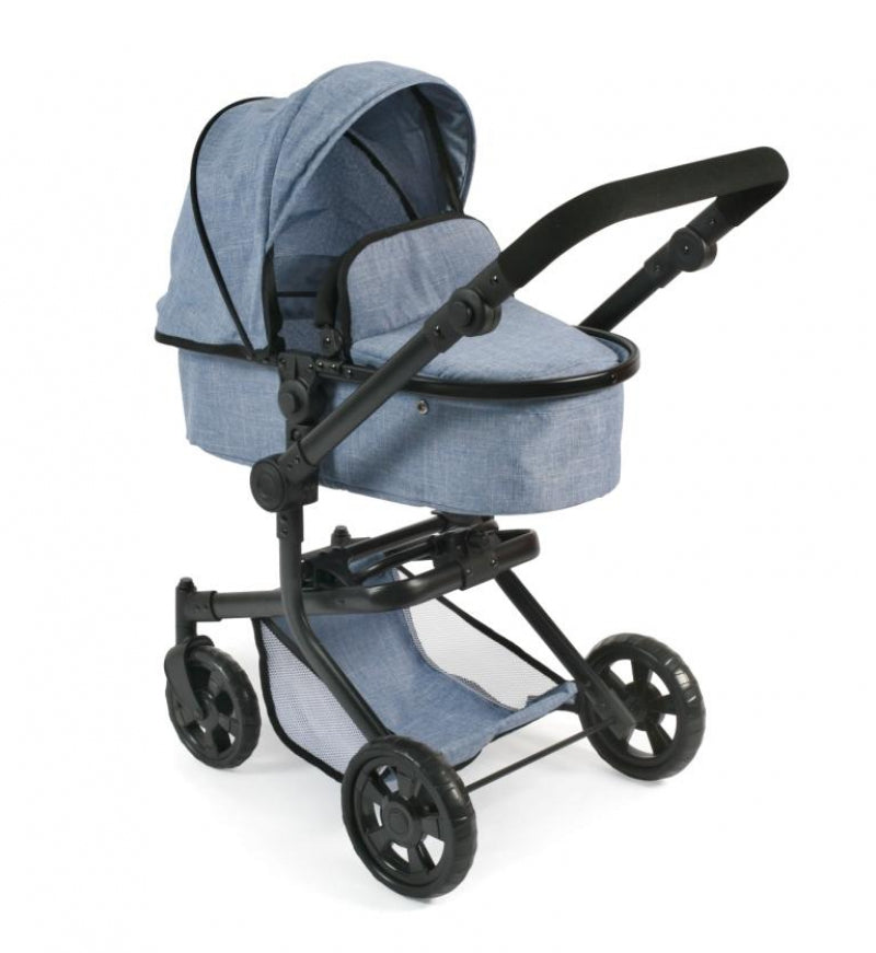 Load image into Gallery viewer, Bayer chic poppenwagen mika combi (jeans blauw)
