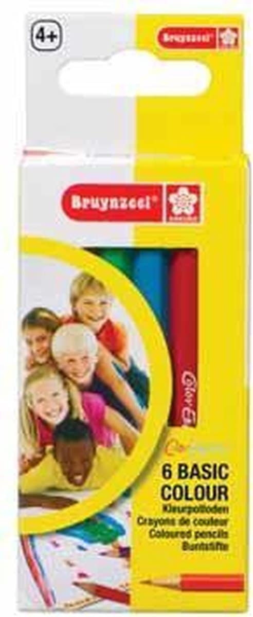 Bruynzeel - set van 6 mini kleurpotloden