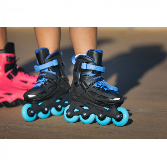 Load image into Gallery viewer, Powerslide One Stargaze inlineskates 85A zwart blauw maat 37 40
