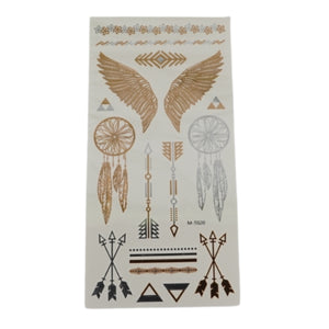 Metallic tattoo set 21 cm | 72 stuks