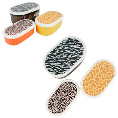 Lunchbox kids ovaal 3 assorti set van 3 | 10 stuks