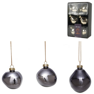 Xmas by mooss xmas by moos kerstballen grijs 6 cm 6 stuks | 30 stuks