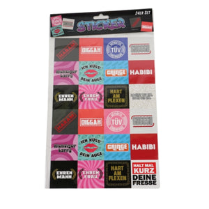 Stickervel 29 cm set van 24 | 48 stuks