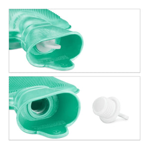 Relaxdays warmwater kruik turquoise 1 l | 12 stuks