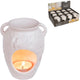 Out of the blue waxbrander kruik wit 11 cm | 12 stuks