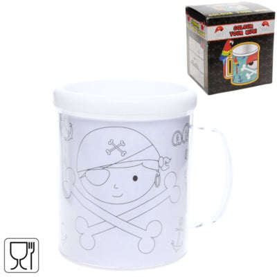 Load image into Gallery viewer, Duckiez kleur je eigen beker piraat 250 ml | 24 stuks
