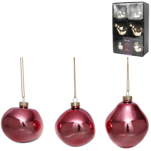 Xmas by mooss xmas by moos kerstballen roze 8 cm 6 stuks | 12 stuks