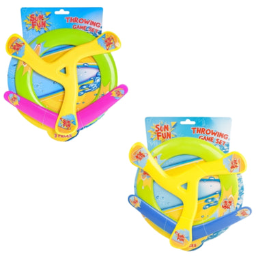 Sun fun flying frisbee set 30 cm assorti set van 3 | 12 stuks